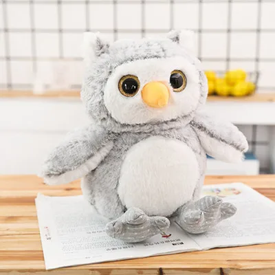 Розовый/серый креативный Kawaii Сова плюшевая, игрушка чучело кукла для детей милая мягкая подушка подарок