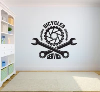 bicycle shop wall decal bicycles repair services sign motocross freestyle dirt bike sticker sport wall stickers vinyl decor a432