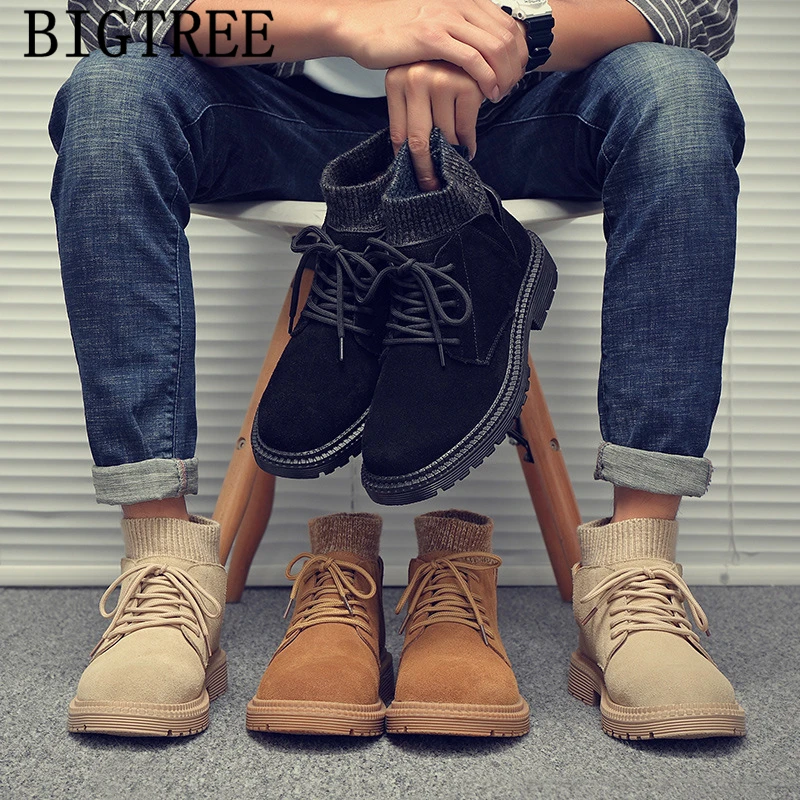 Мужская обувь Ботильоны зимняя Мужские Зимние Ботинки Zapatos Hombre Botas Masculina zimnie для