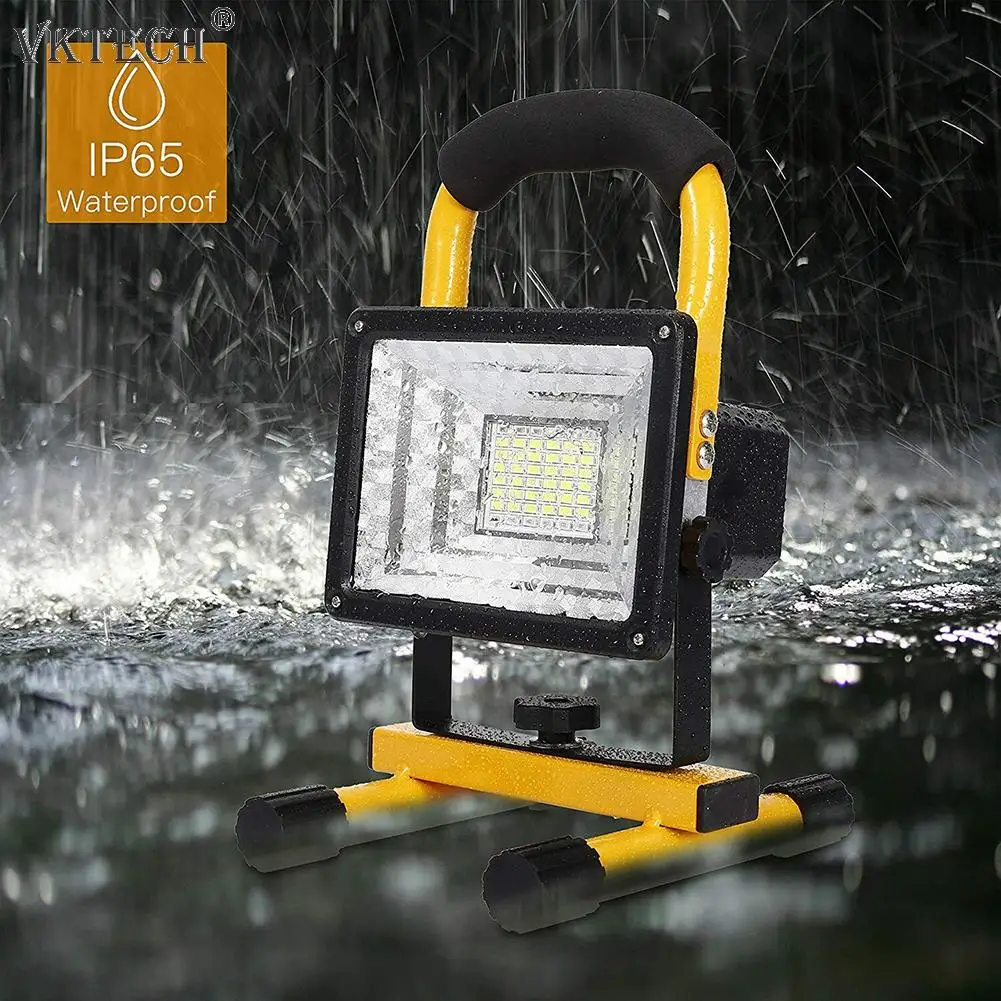 30W Reflector LED proyector de luz para exteriores foco recargable luz de trabajo impermeable inalámbrico lámpara de Camping lámpara de emergencia