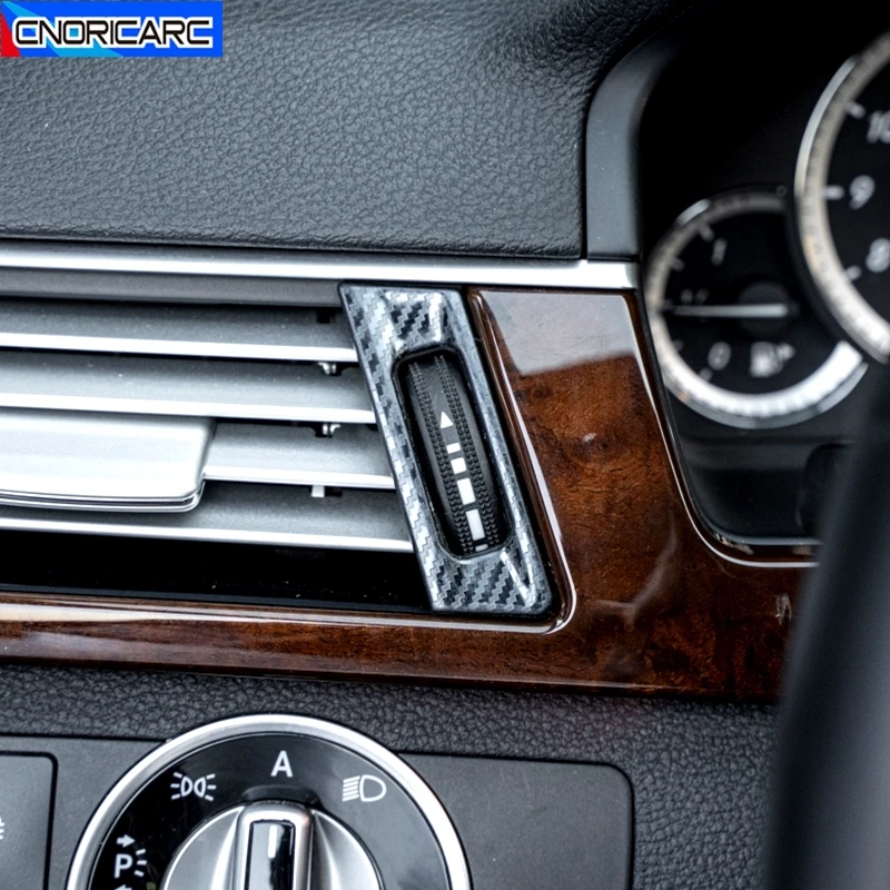 

Car Styling Front Air Vent Outlet Trim Frame Carbon Fiber Black Color Cover Stickers For Mercedes Benz E Class W212 2009-2011