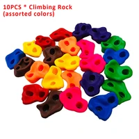 10pcs wall stones grip indoor outdoor toys hand feet holds children kids small assorted playground backyard climbing rock set