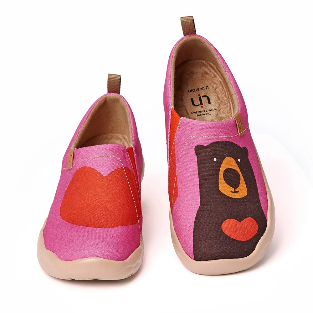 

UIN Women's Shoes Loafers Slip Ons Sneakers Lightweight Walking Comfort Flats Casual Flower Art Painted Travel Shoes