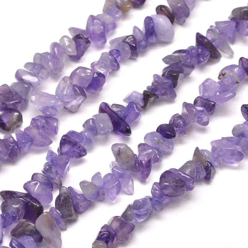 

1 Strand Natural Amethyst Chip Bead Strands Dyed 5~8x5~8mm Hole: 1mm about 31.5 inch