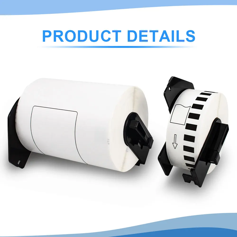 Labelwell 5 рулонов совместимых с фотоэтикетками 29 мм * 90 400 шт./рулон белой бумаги DK11201