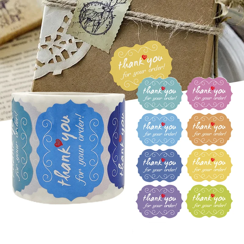 

Thank You Stickers Roll 250-Count Stickers Round for Wedding Birthday Party Favors Holiday Celebration Decoration Sticker H-best