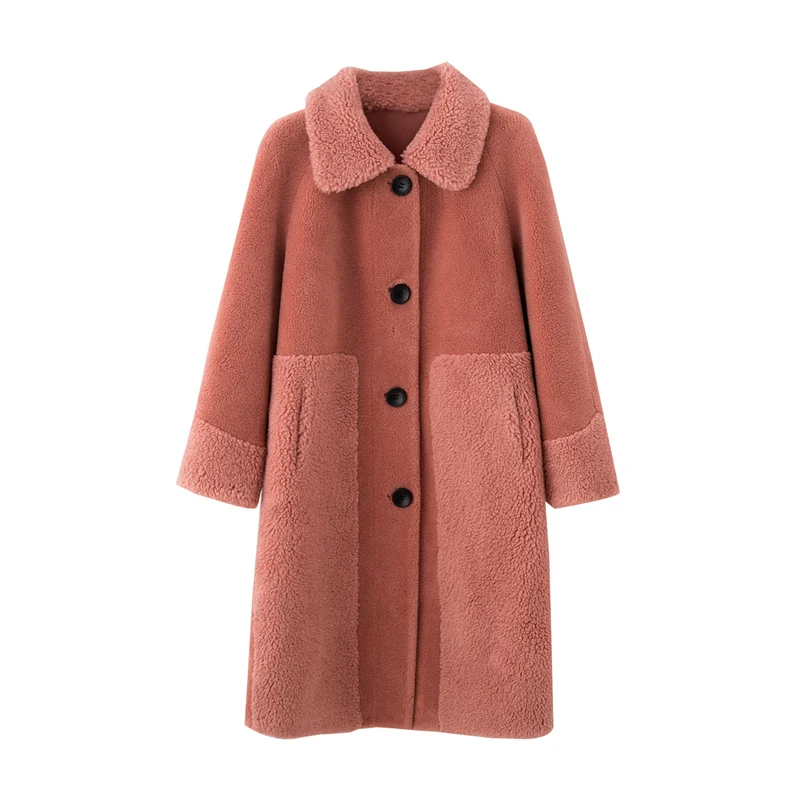 Женское длинное кашемировое меховое пальто стильная теплая кашемировая куртка с
