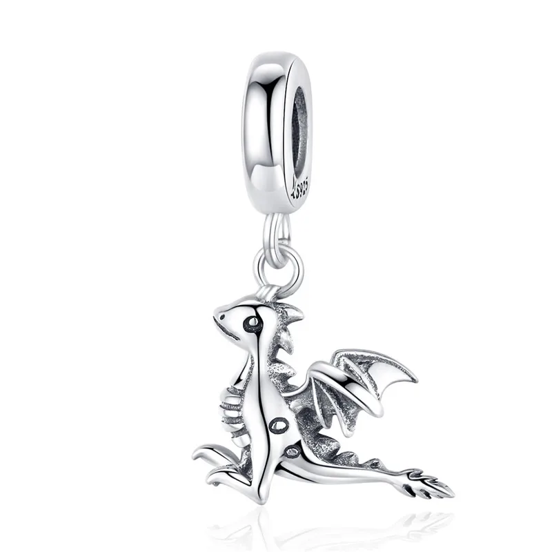 Fit Pandora браслет серебро 925 CZ лук собака медведь лапа лиса Летающий Динозавр талисманы S925 белка и орех бык бусины DIY ювелирные изделия - Окраска металла: as11322