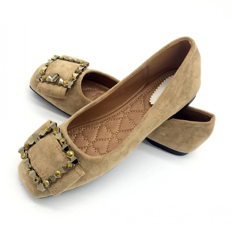 2020 женские туфли на плоской подошве Женские тонкие без шнуровки с квадратным