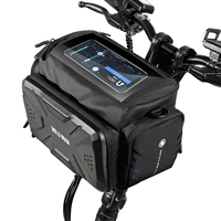 bicycle bag electric scooter front bag 4l large capacity waterproof bike handlebar bag with touch screen for cycling accessories