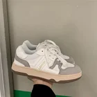 Белые кроссовки QWEEK, женские винтажные повседневные спортивные кроссовки на плоской платформе, Осенние холщовые кроссовки для бега, Спортивная корзина с резиновой подошвой