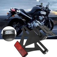 motorcycle rear license plate tail frame holder metal license bracket with led light number plate holder not easy to rust