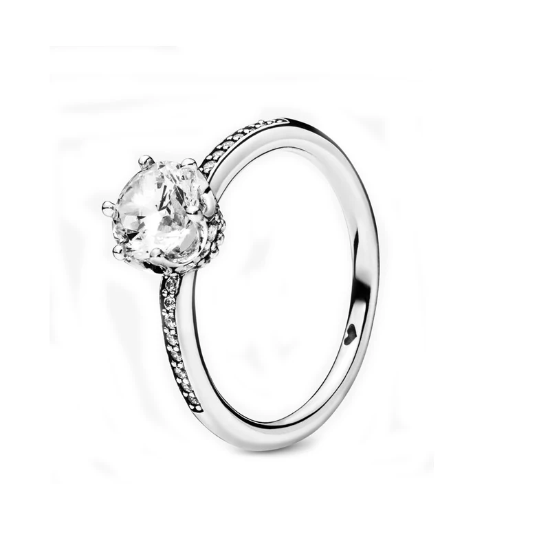 

2020 New Free Shipping Authentic 925 Sterling Silver Stones Stripes Rings Exotic Crown Ring For Women DIY Jewelry S925 Rings