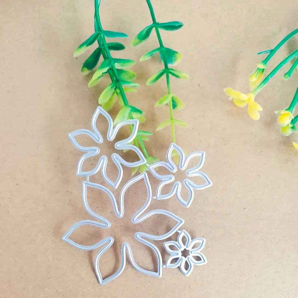 Bela combinação Flor De Lis 4 decoração металлический Трафаретный вырубной Штамп для DIY