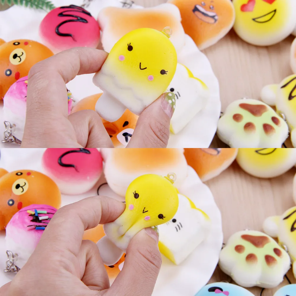 Besegad 20 шт. смешной милый мягкий чехол из искусственной кожи мягкие игрушки брелок