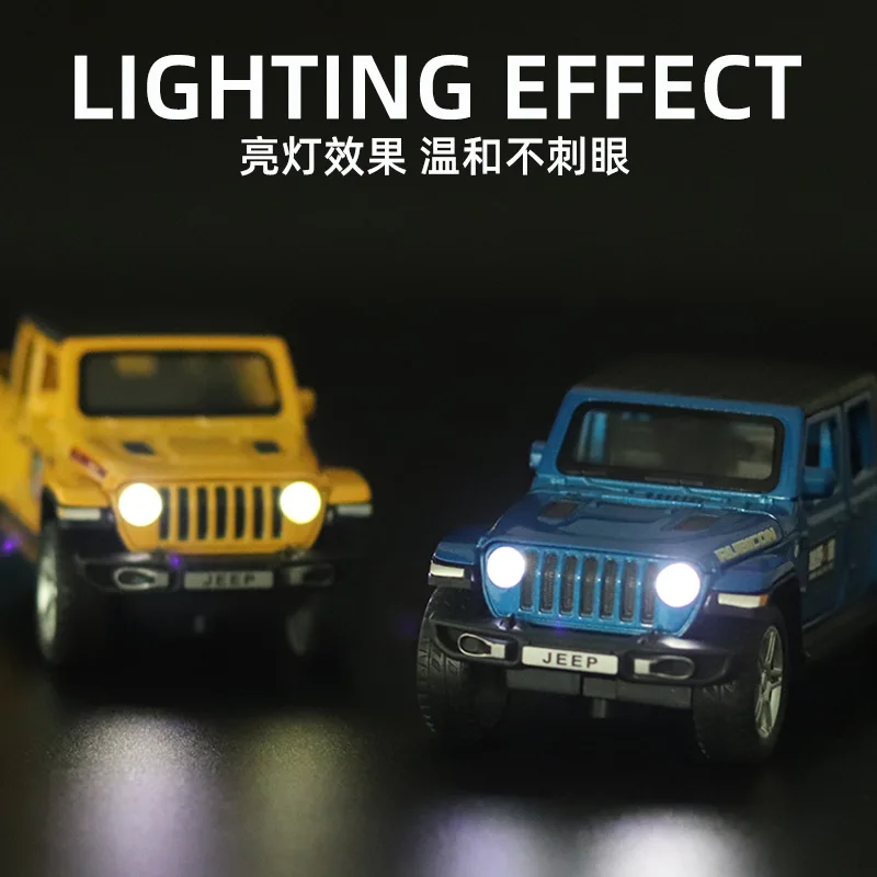 Новинка 1:32 Jeep Off-модель дорожного транспортного средства со звуком и светом