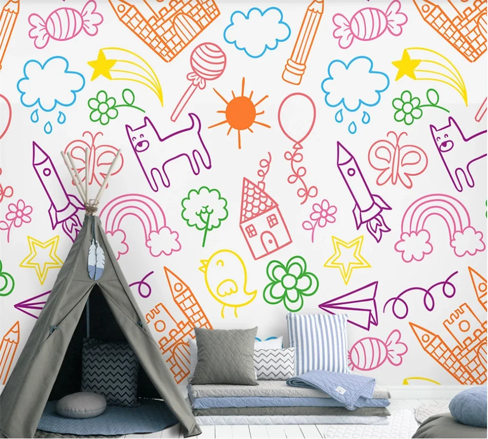 Пользовательские обои простой карандаш рисунок сказка Королевство детская