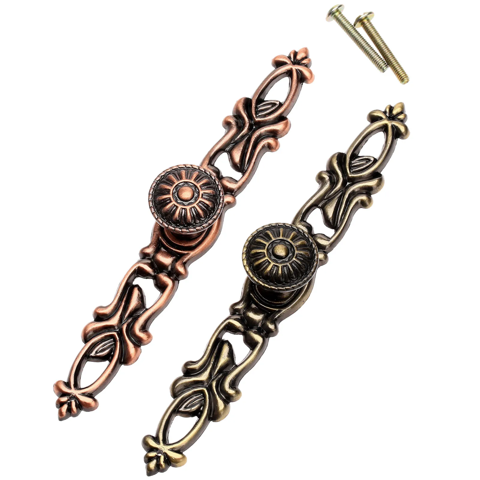 2 шт. латунные круглые ручки для дверей ретро античная бронза шкаф ящик мебель