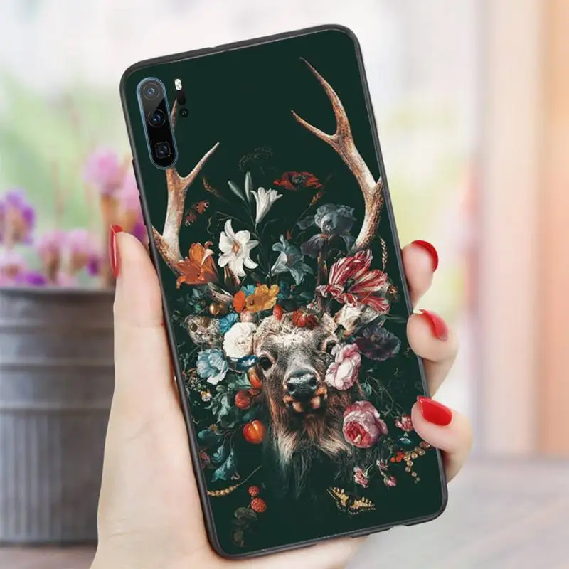 

Deer Cute cartoon Elk high quality Phone Case shell For Huawei honor Mate P 10 20 30 40 i 9 8 pro x Lite smart 2019 nova 5t