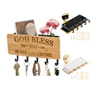 Вешалка для ключей, декоративная простая маленькая настенная полка, крючки, компактная, легкая в установке, для дома, деревянная дверь, для спальни, подставка для хранения