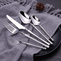 kubac hommi 24pcs 30pcs shiny dinnerware set 1810 stainless steel mirror silver cutlery set tableware set drop shipping