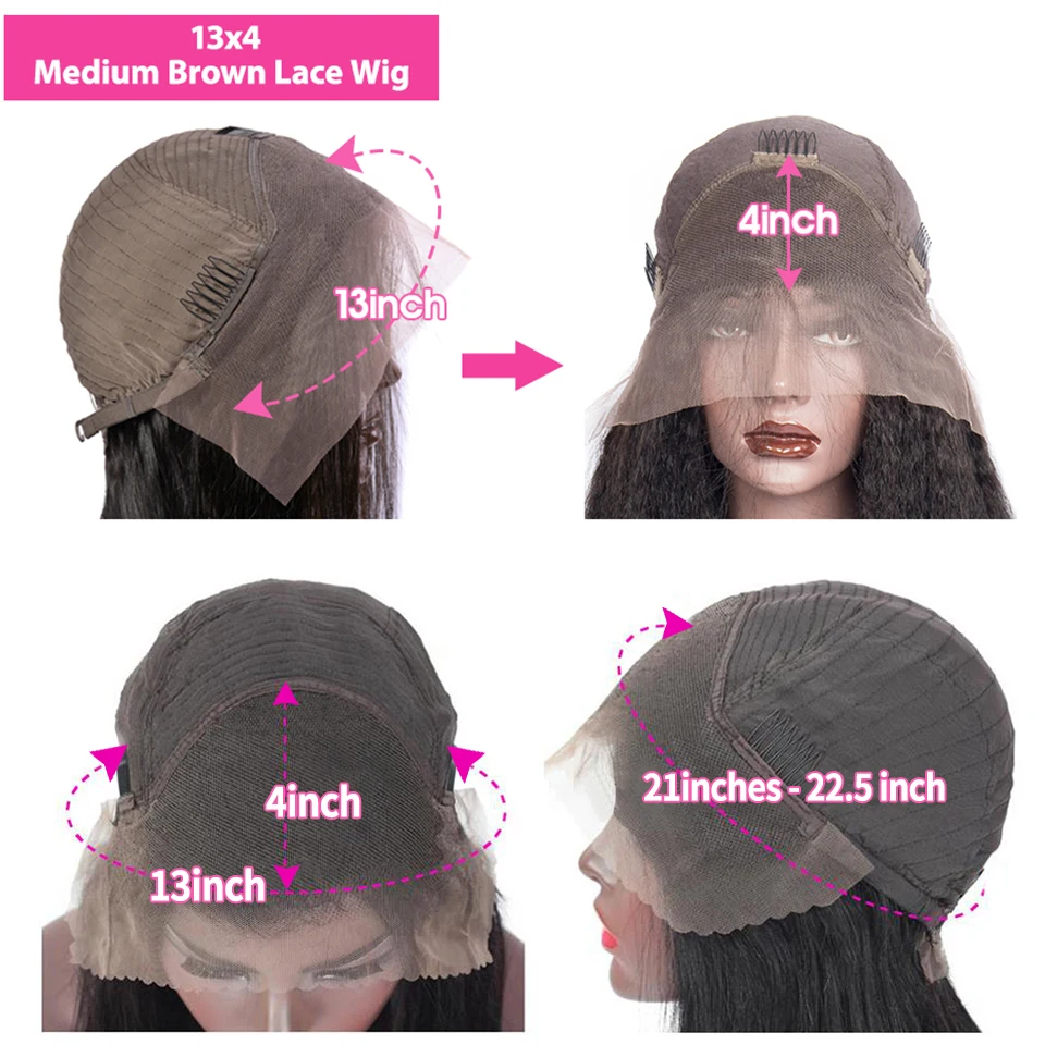 Парики из натуральных волос HALOQUEEN прямые волосы Remy 130% 150% плотность 13*4 кружевные