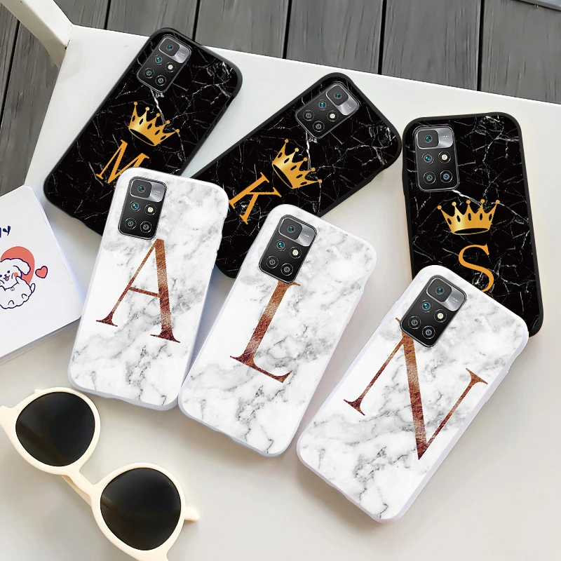 Etui For Xiaomi Redmi 10 Prime 4G Alphabet Letters Silicone Case For Capa Redmi10 prime redmi10prime For Redmi 10Prime TPU Cover