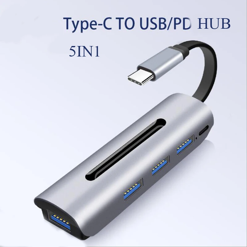 USB C HUB 5 in 1 Baolyda HDMI VGA адаптер 9в1 usb type C к HDMI 4K для samsung Dex станция для Galaxy S10/S9/S8 Note 9/8 USB C док-станция для MacBook - Цвет: USB C HUB 5 in 1