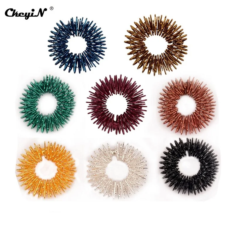 50 шт./лот массажное кольцо для пальцев из нержавеющей стали Китайское