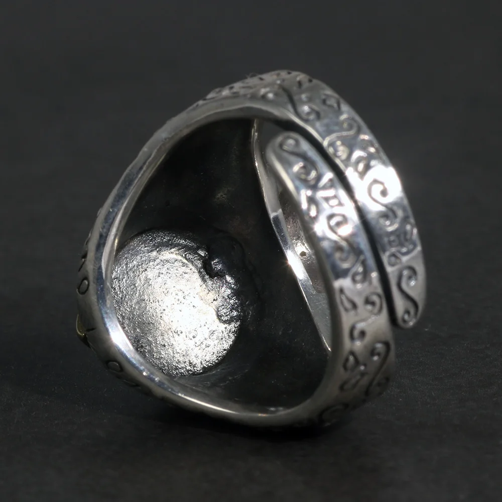 925 пробы Серебряное кольцо с черепом в стиле панк для мужчин и женщин винтажное