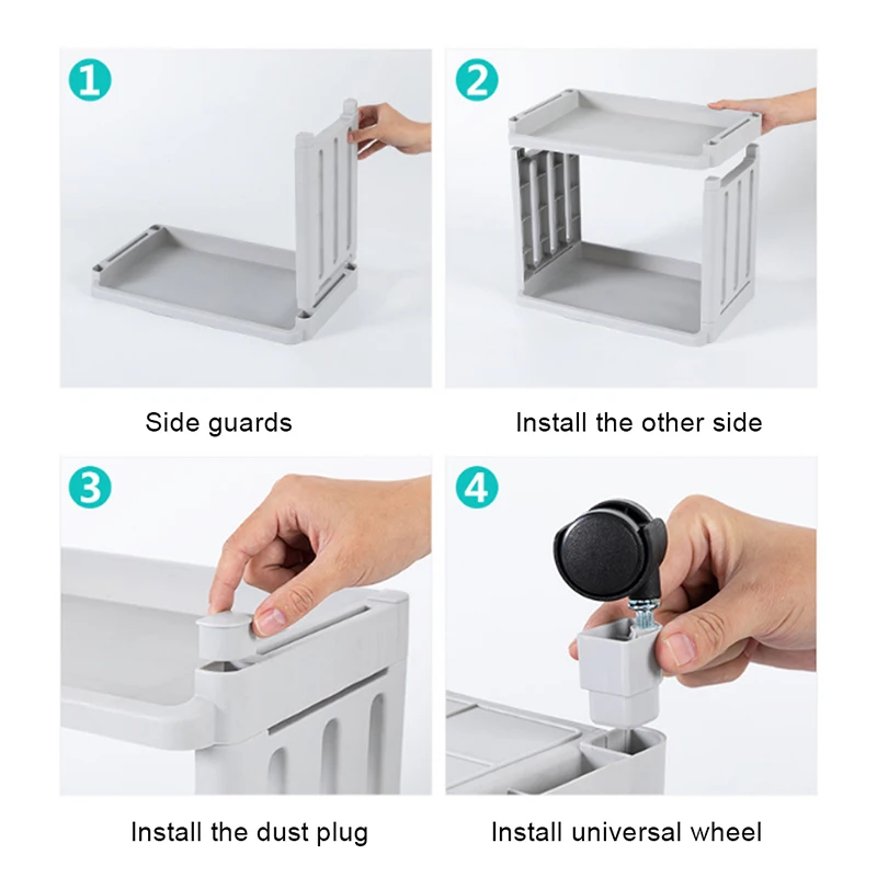 Расширенная съемная полка для хранения многоярусная Полка на колесиках одежды