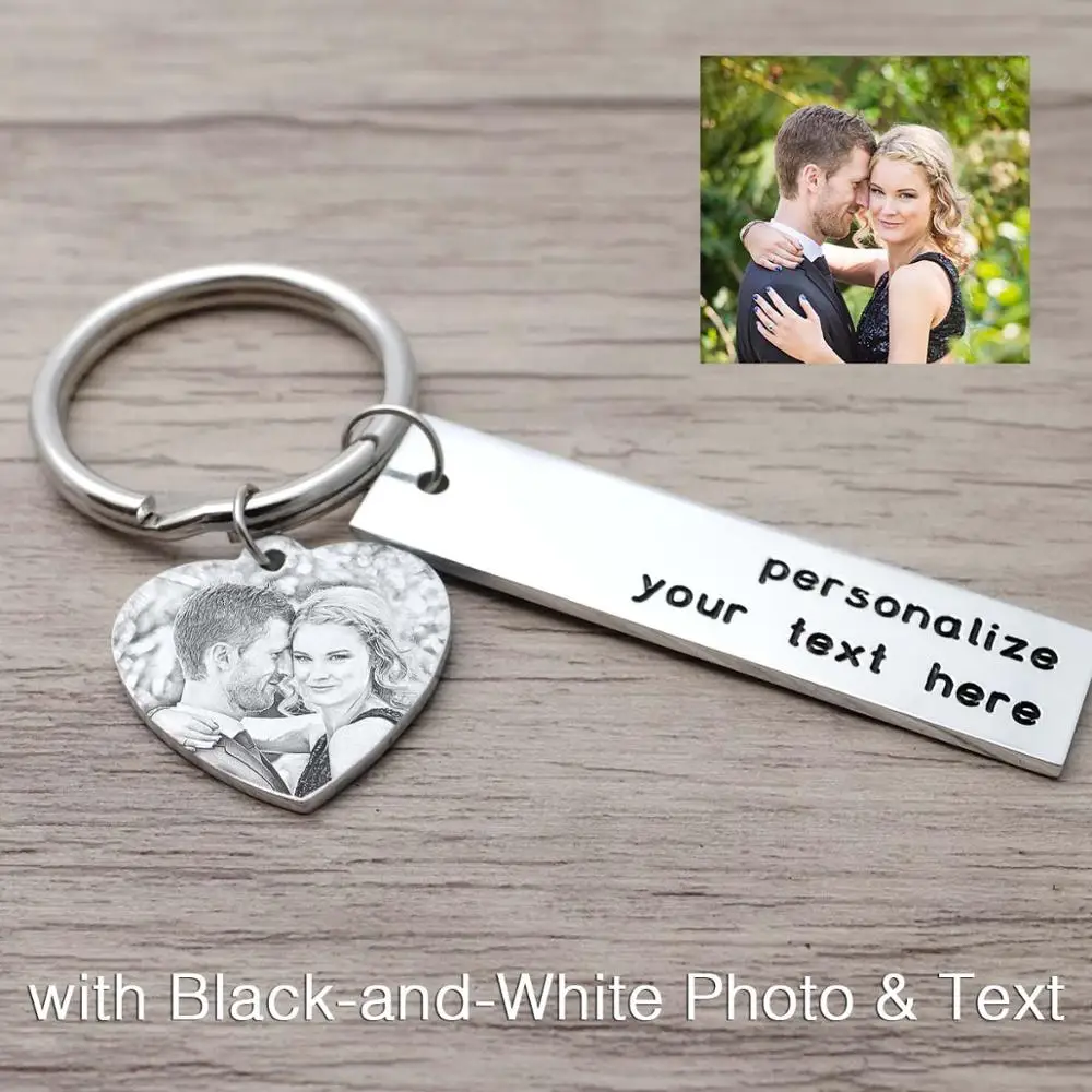 HK-QT-LT Персонализированные красочные фото брелок вечерние сувениры подарок на заказ ключевая цепочка изображений Выгравированная фотография, ключ, кольцо свадебные подарки - Цвет: HK-QT-LT