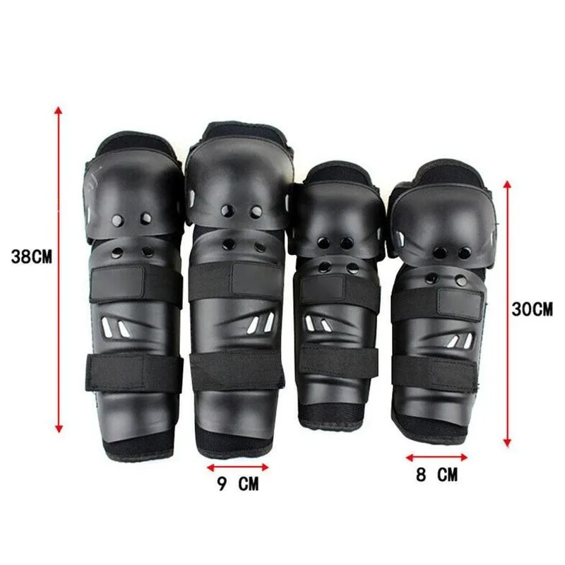 Black 4pcs 2 x Knee Pads Elbow Motorcycle Protection AccessoriesKnee Pad Protector Protective Gear Thickening | Автомобили и