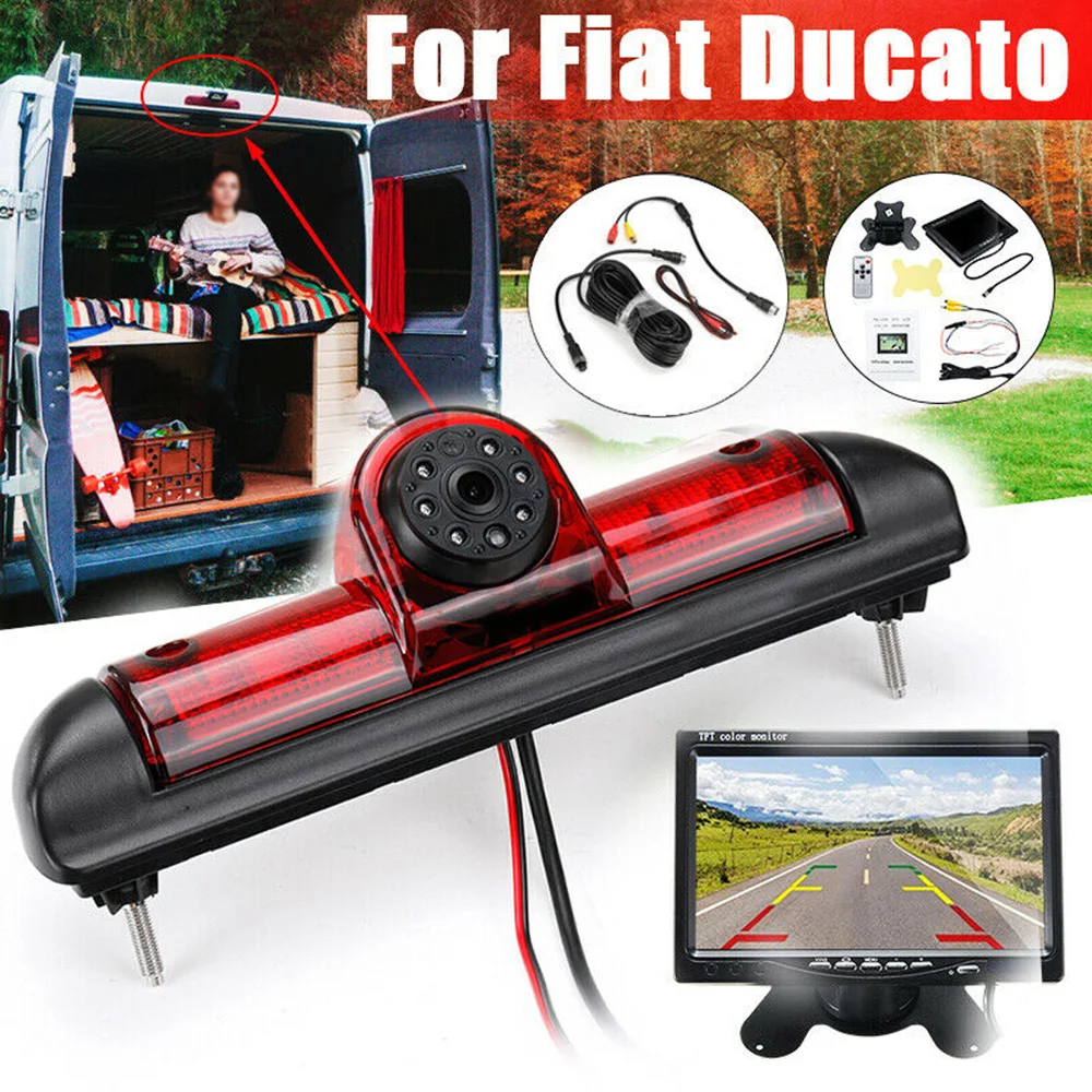 

1 Set Rear View Camera For Ci-Troen Jumper For Fiat Ducato Reversing 7" Brake Light Color TFT