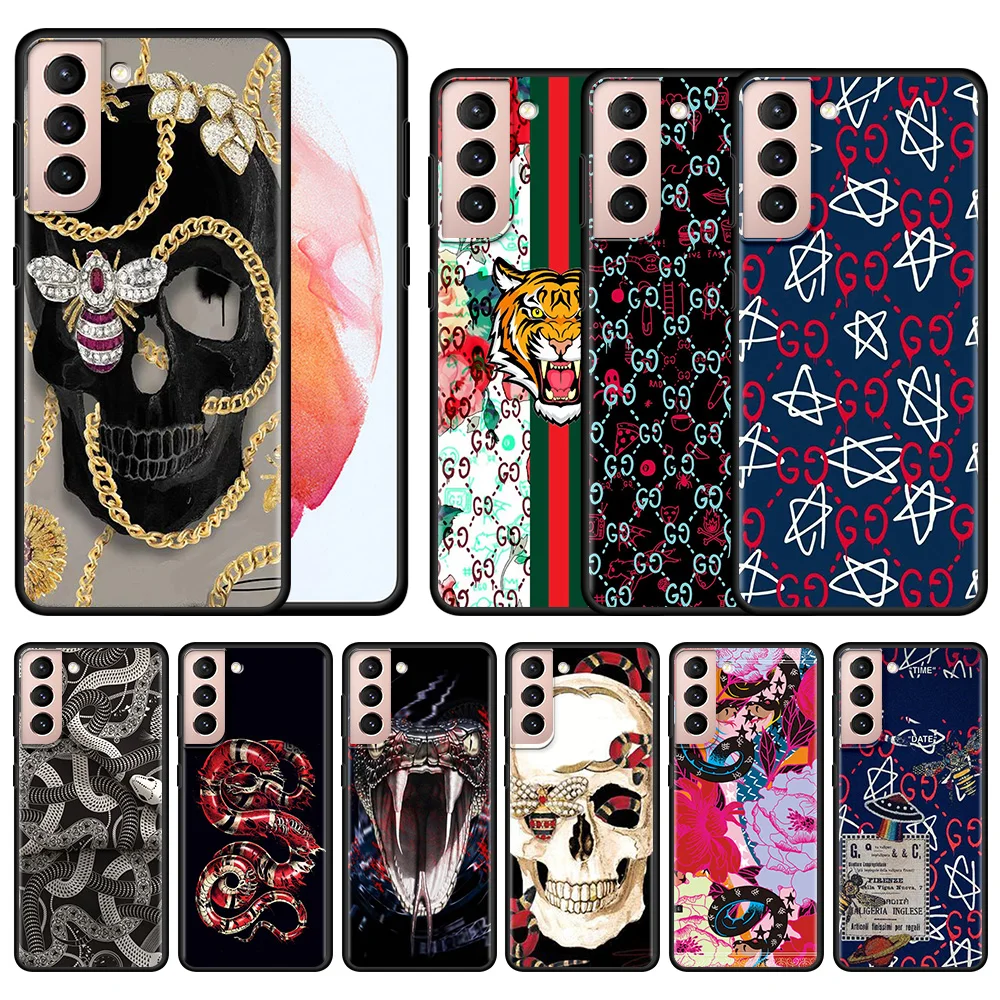 

Italian Snake GG For Samsung Galaxy S20 S21 FE Ultra S10 Lite S9 S8 Plus Phone Case S10E S7 Edge Silicone Fundas Back Cover