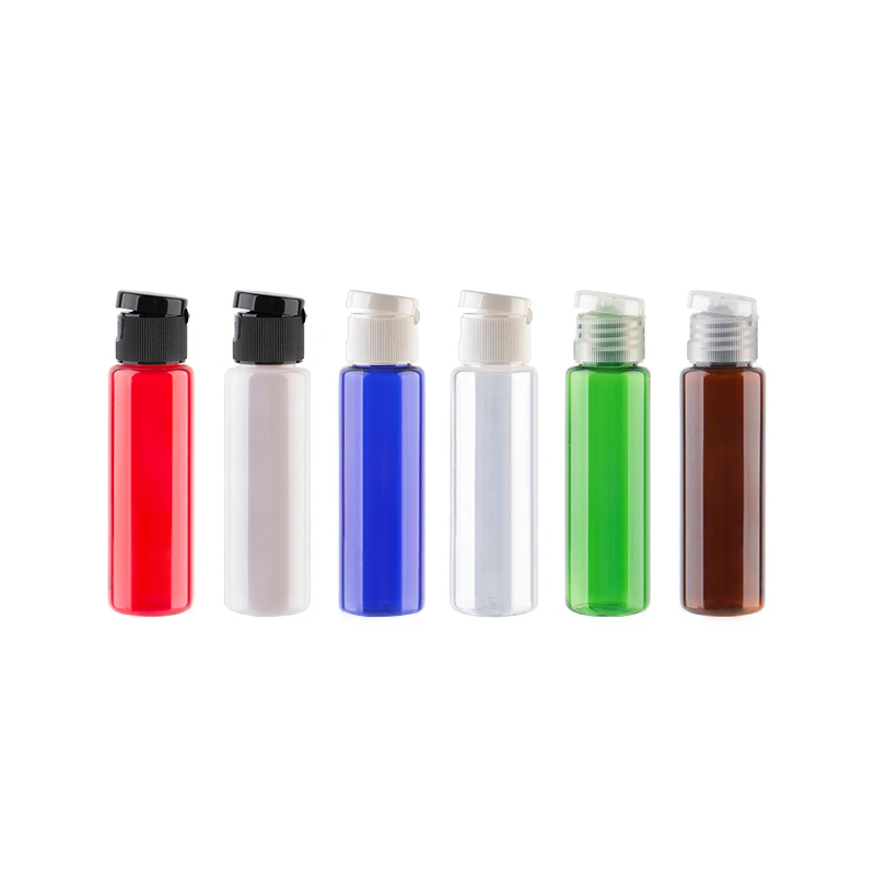 

30ml X 50 Small Travel Plastic Bottle Flip Screw Lid ,1 OZ Rectangular Cosmetic Container Bottles Sample Cosmetic Packaging