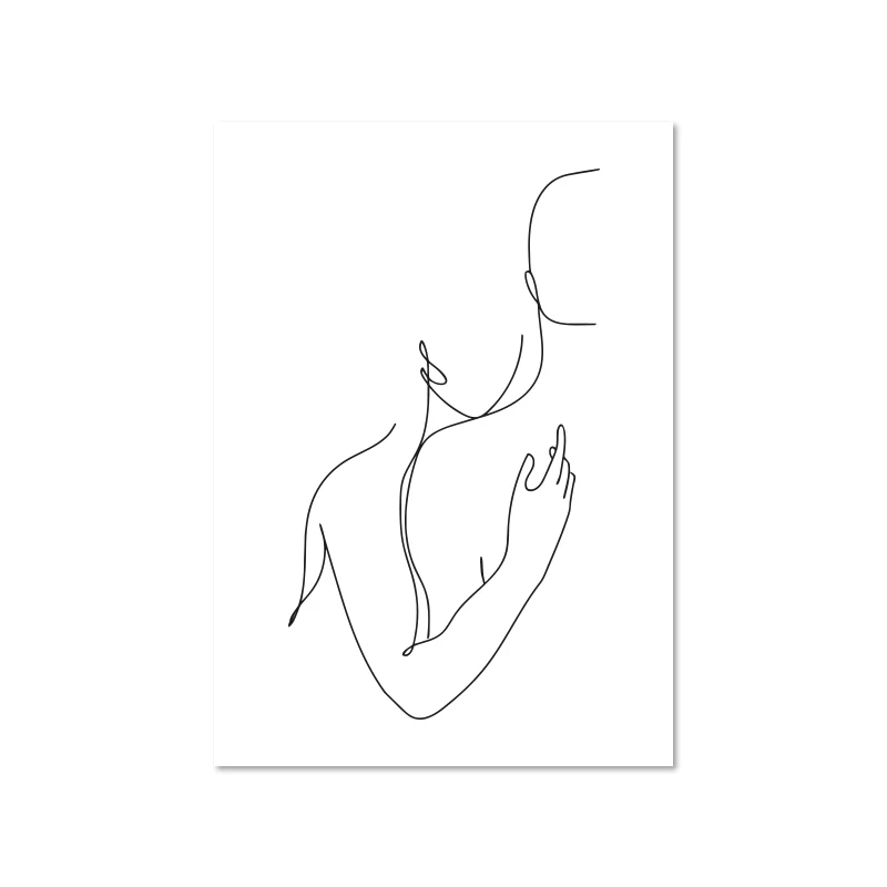 Абстрактная картина дуLike  черно-белая