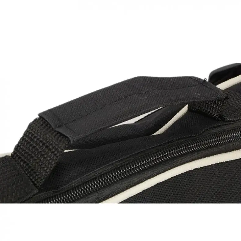 

23 Inch Black Portable Ukulele Bag Soft Case Gig Cotton Waterproof Bag Single Shoulder with Pattern