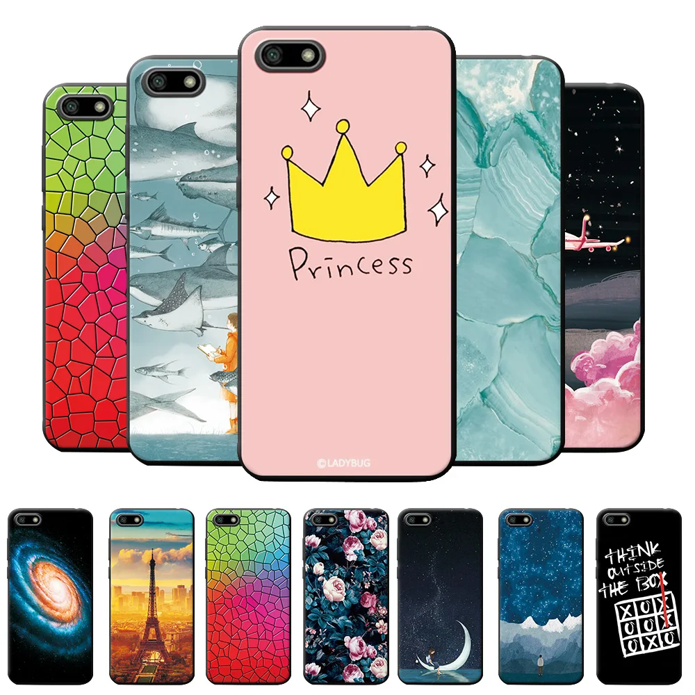 Для Huawei Y5 2018 чехол для телефона Prime мультяшный пейзаж милый Бампер Lite силиконовый
