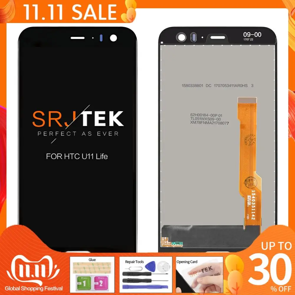 

Оригинальный 5,2 "1920x1080 Super LCD для HTC U11 Life LCD дисплей кодирующий преобразователь сенсорного экрана в сборе запасные части