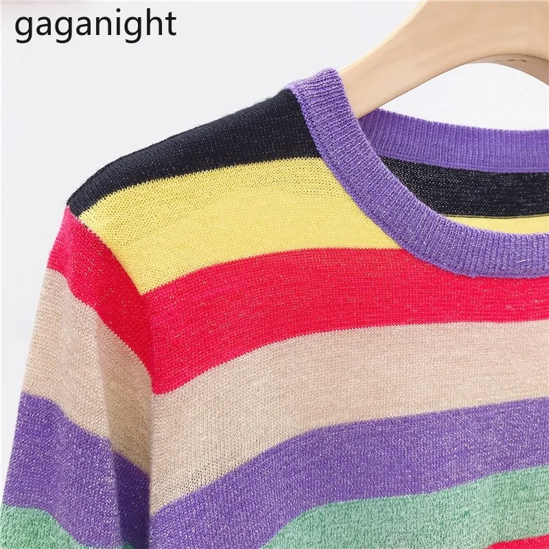 Женский свитер с длинным рукавом круглым вырезом Осень-зима 2021 | Женская одежда