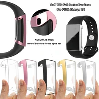 1pc plating tpu sports bracelet protective case anti drop shockproof protective shell for fitbit charge 34