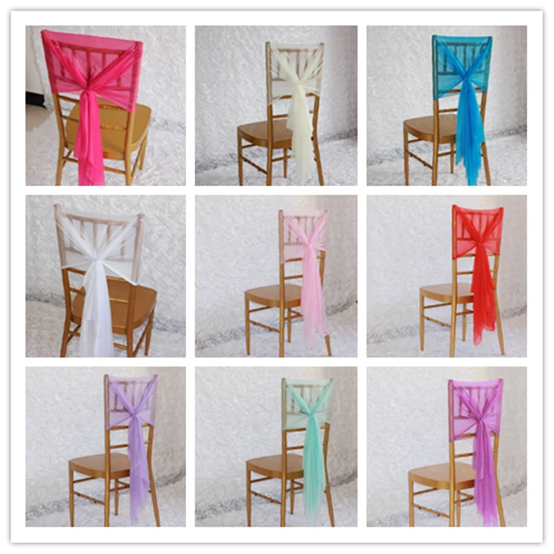 10 шт белые ленты на спинку стула украшения милый шифоновый чехол стул с поясом