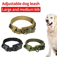 outdoor training dog collar dog traction thick nylon webbing rope loop collar adjustable durable military tactical dog collar