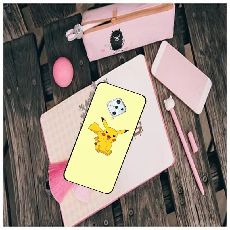 

0 Pikachu Black Soft Phone Case For Vivo X9 9s 20 Plus Y97 83 75 71 69 V15 V17 V5 S