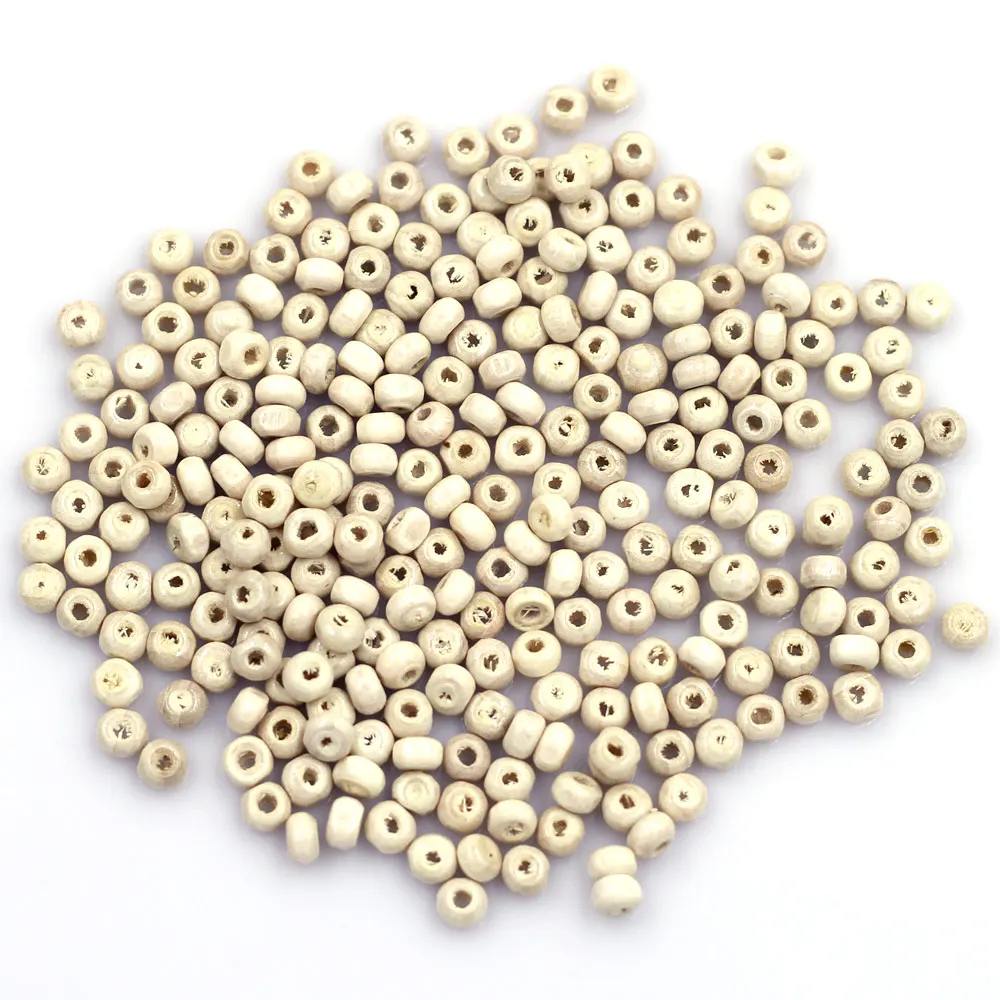 900 шт. деревянные бусины-распорки 4 х3 мм