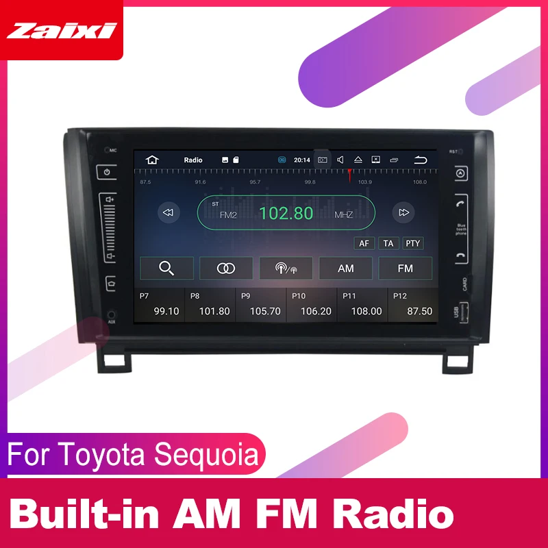 ZaiXi для Toyota Sequoia Tundra 2010 ~ 2012 Автомобильная Мультимедийная система Android 2 DIN
