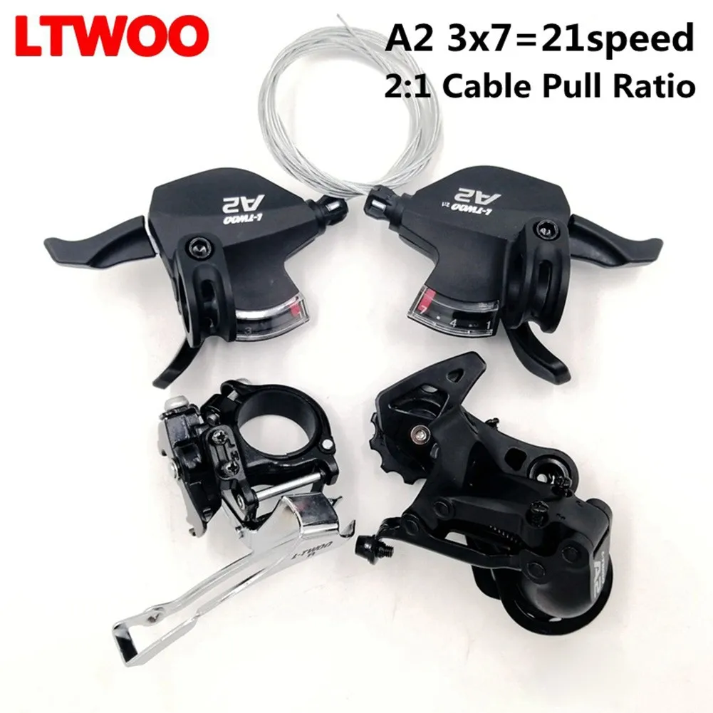 

LTWOO Groupset LTWOO A2 3x7 21 Speed Groupset Shifter Lever+Rear Derailleur For MTB Bike Cassette 32T Flywheel 42T Crankset