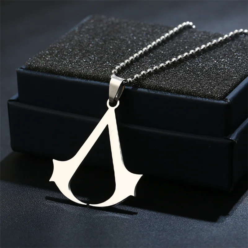 

SECRET BOYS ashion Cosplay Jewelry Creed Necklace Stainless Steel Pendant Necklace For Men