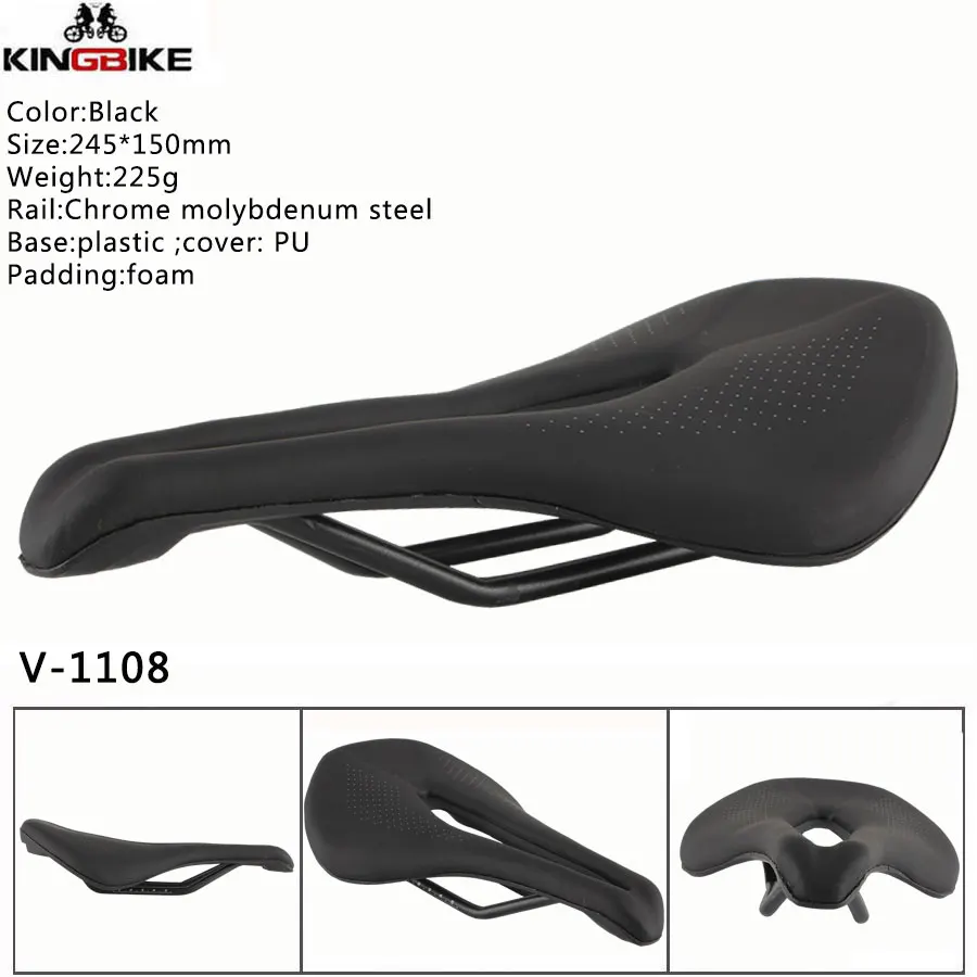 KINGBIKE Сверхлегкий велосипед седло горный велосипед углеродное седло Велосипедное Сиденье PU горная углеродистая сталь седла mtb дорожный велосипед часть седло